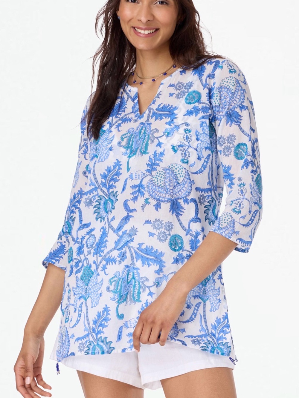 Roller Rabbit Amanda Kurta Tunic Top